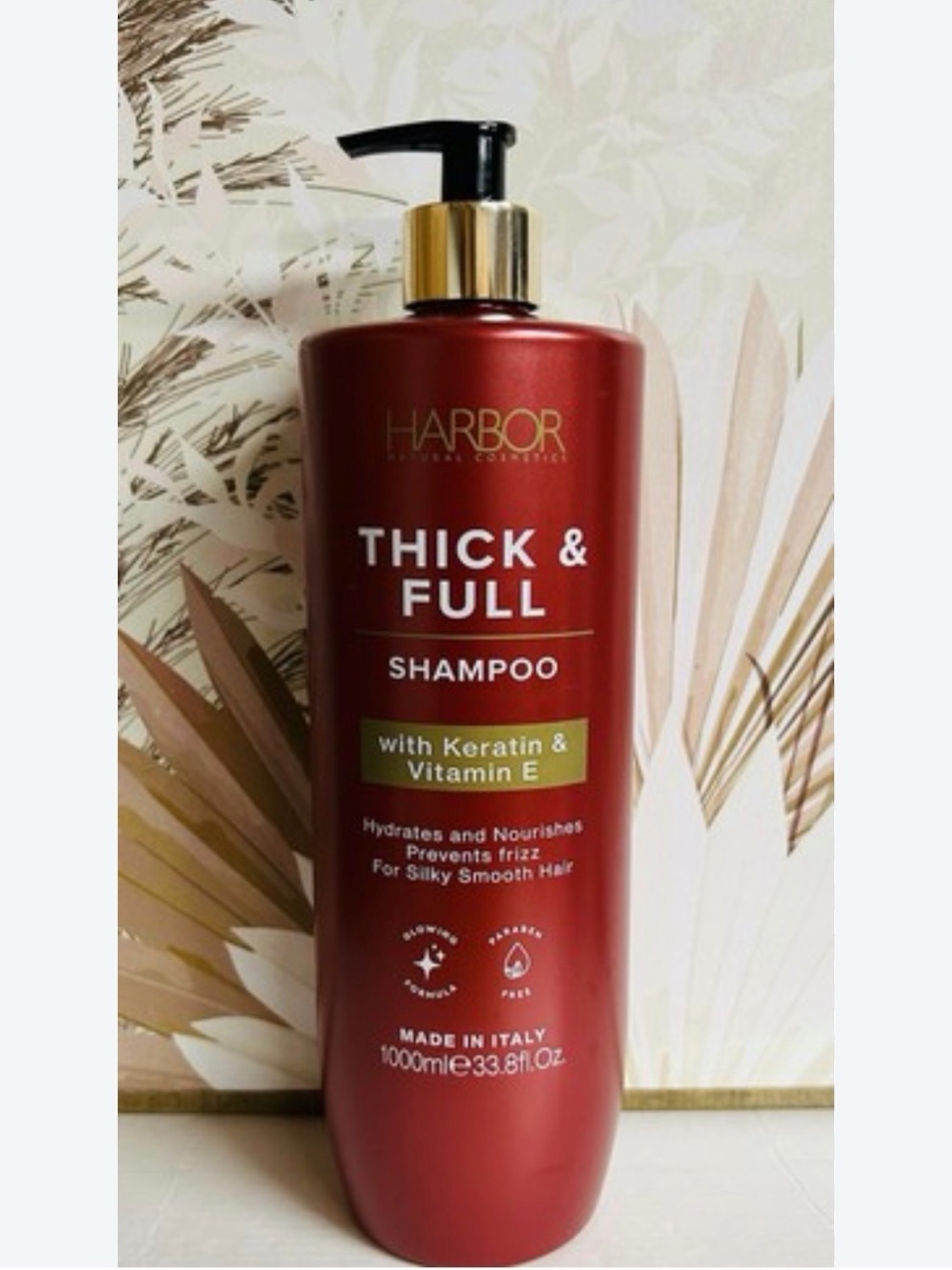 Arbor Thick & Full Shampoo - Red Bottle with Gold Pump